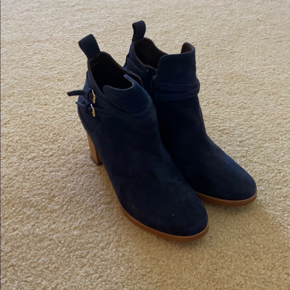 Blue Cole Haan high heel booties